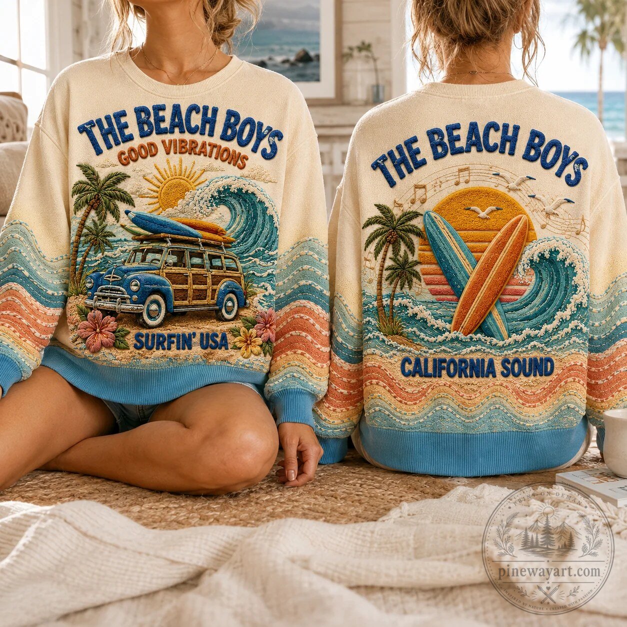 The Beach Boys Good Vibrations Surfin' USA California Sound Sweatshirt